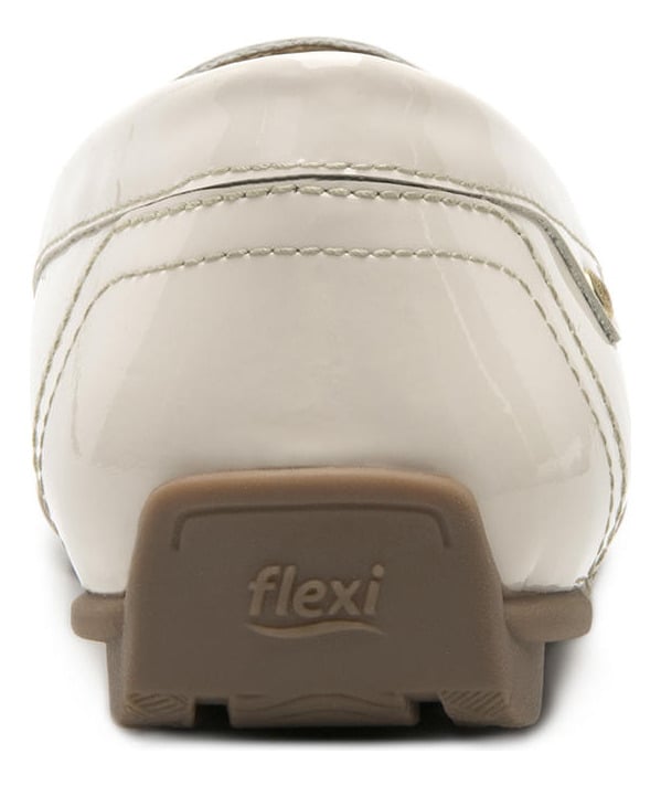 MOCASINES MUJER FLEXI CUERO PAMELA 124304 BLANCO PERLA - 4
