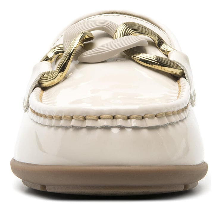 MOCASINES MUJER FLEXI CUERO PAMELA 124304 BLANCO PERLA - 5