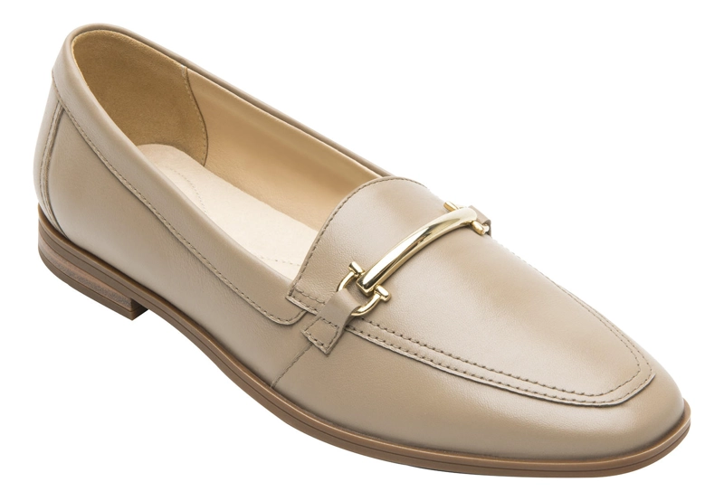 MOCASINES MUJER FLEXI CUERO HAYEK 126602 TAUPE - 2