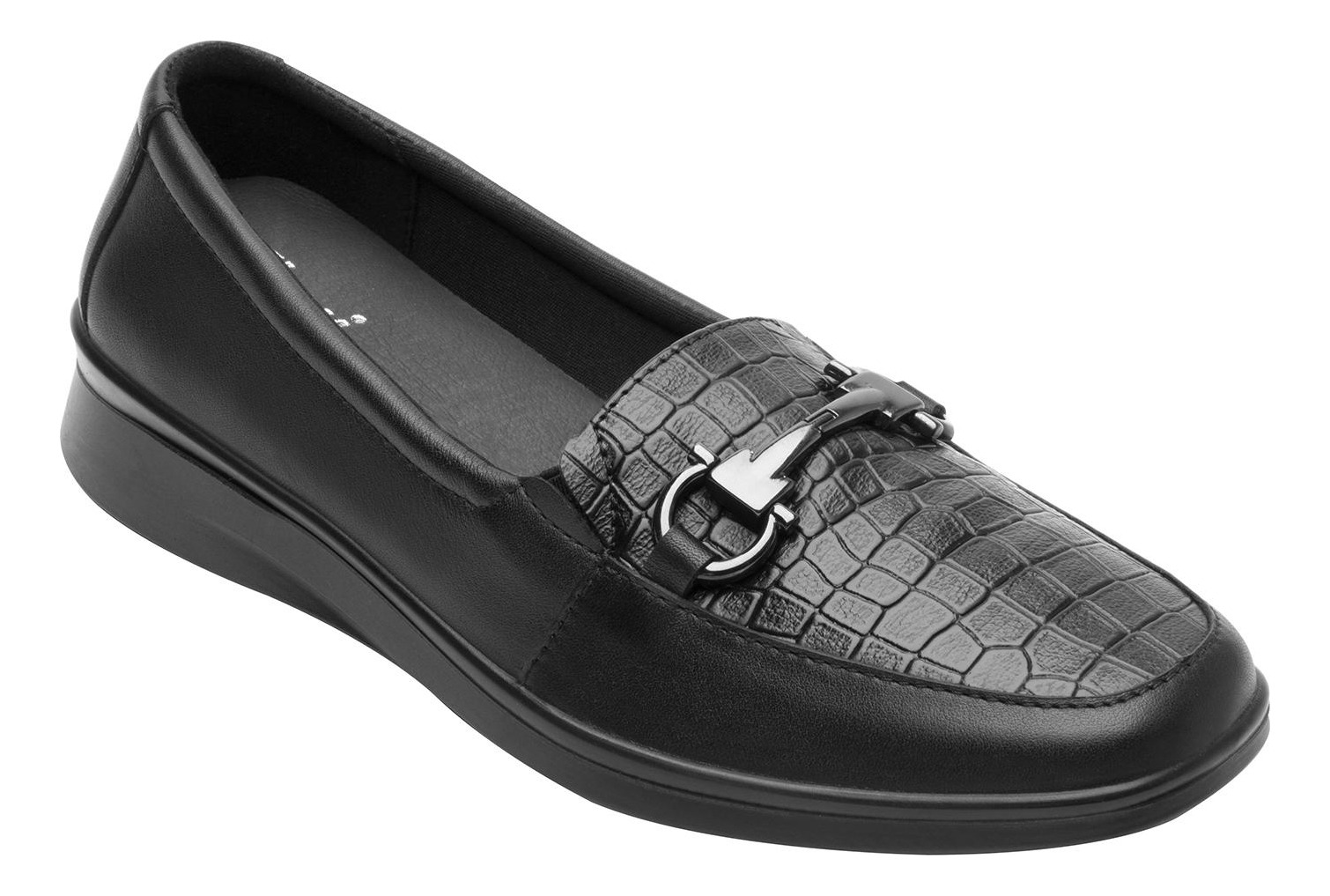 MOCASIN FLEXI MUJER CUERO JENELLE 124502 NEGRO - 2
