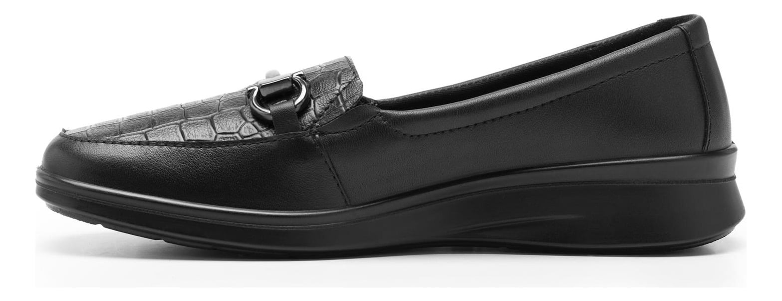 MOCASIN FLEXI MUJER CUERO JENELLE 124502 NEGRO - 3