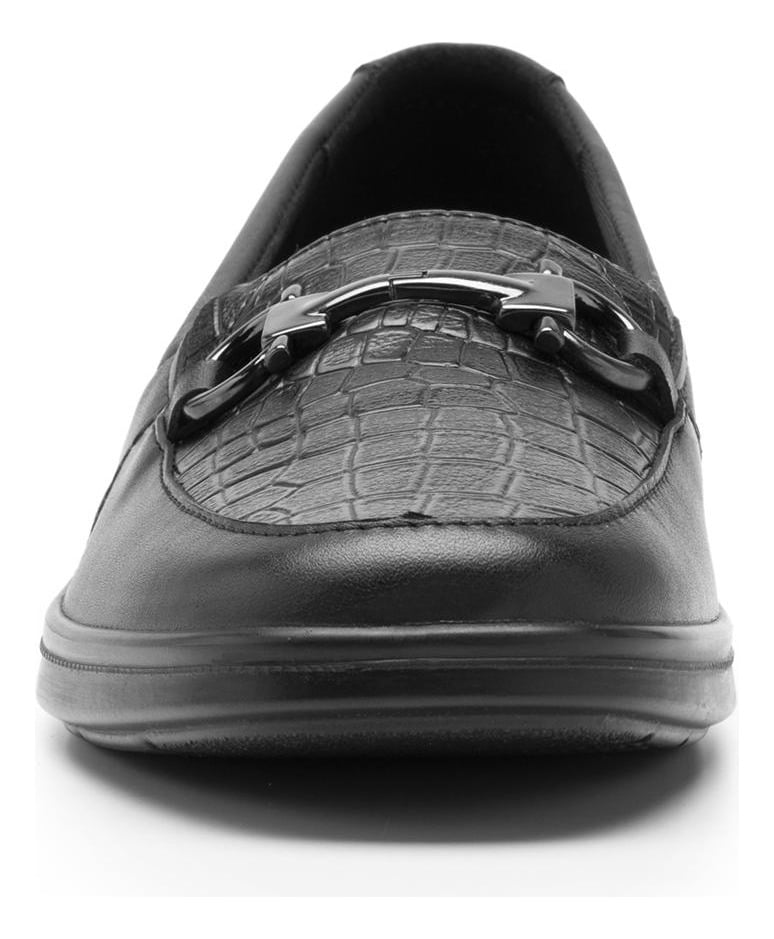 MOCASIN FLEXI MUJER CUERO JENELLE 124502 NEGRO - 4
