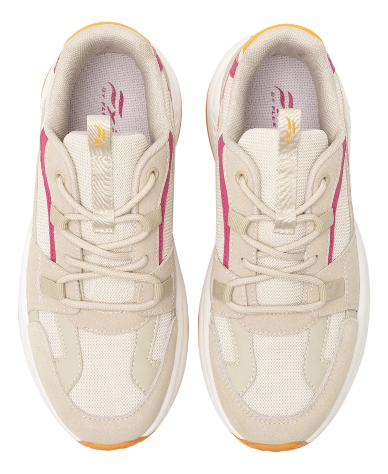 ZAPATILLAS MUJER FLEXI CASUALES BEIGE NAMI 124903 - 5
