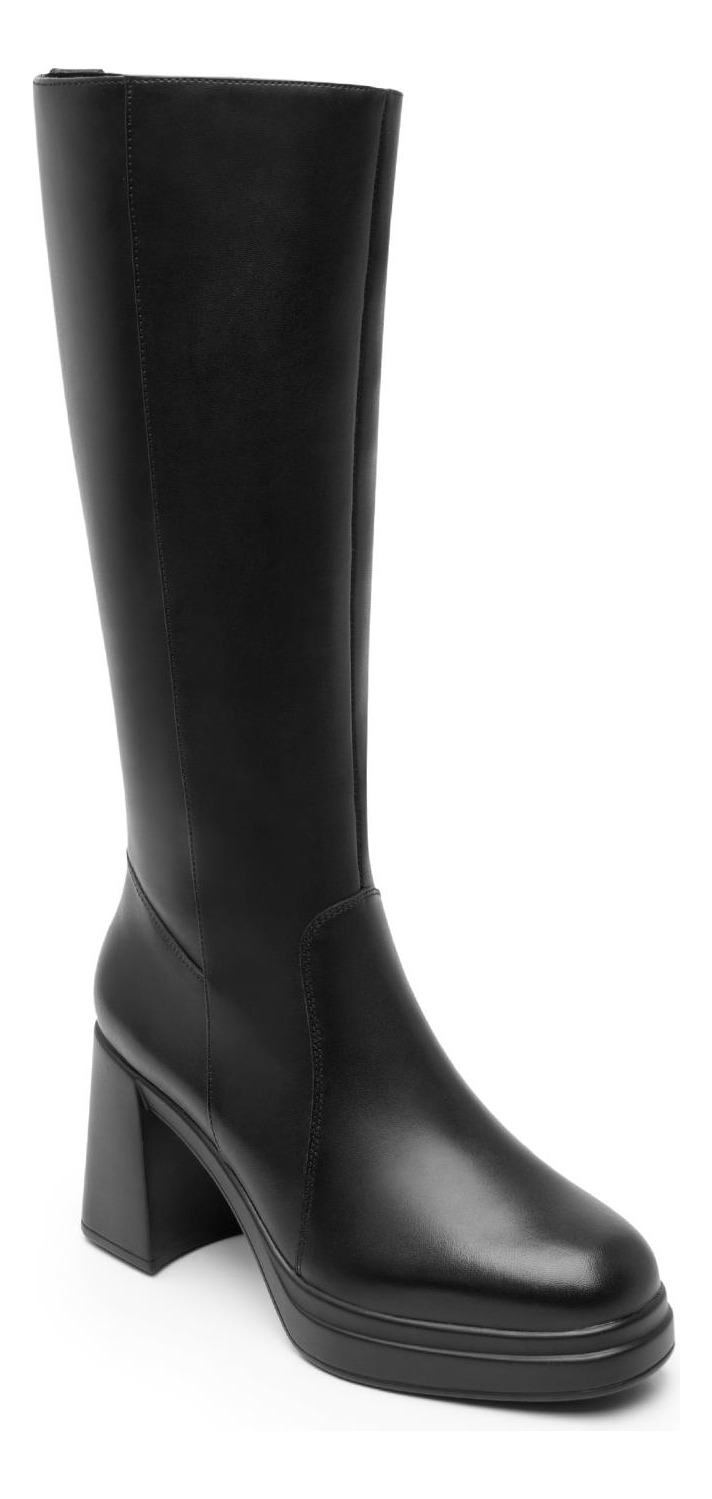 BOTAS MUJER FLEXI CUERO NEGRO MANDY 127403 - 2