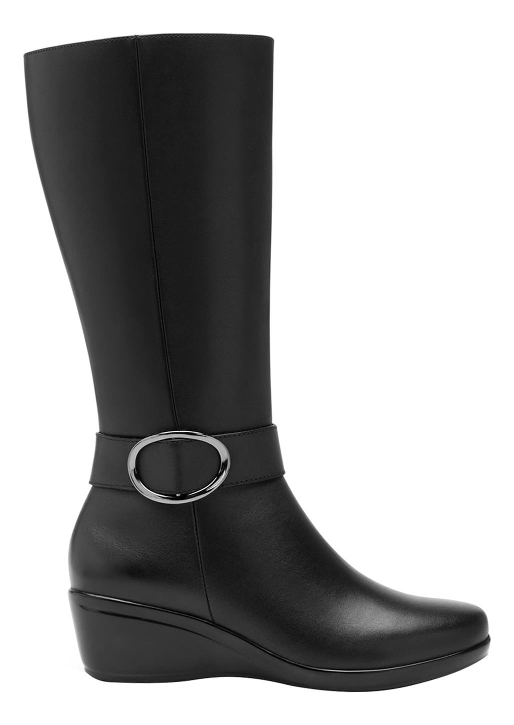 BOTAS MUJER FLEXI CUERO NEGRO YULISA 45231