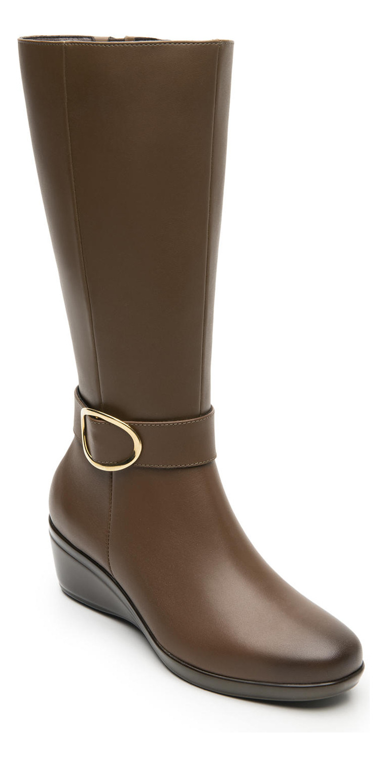 BOTAS MUJER FLEXI CUERO CAFÉ YULISA 45231 - 2