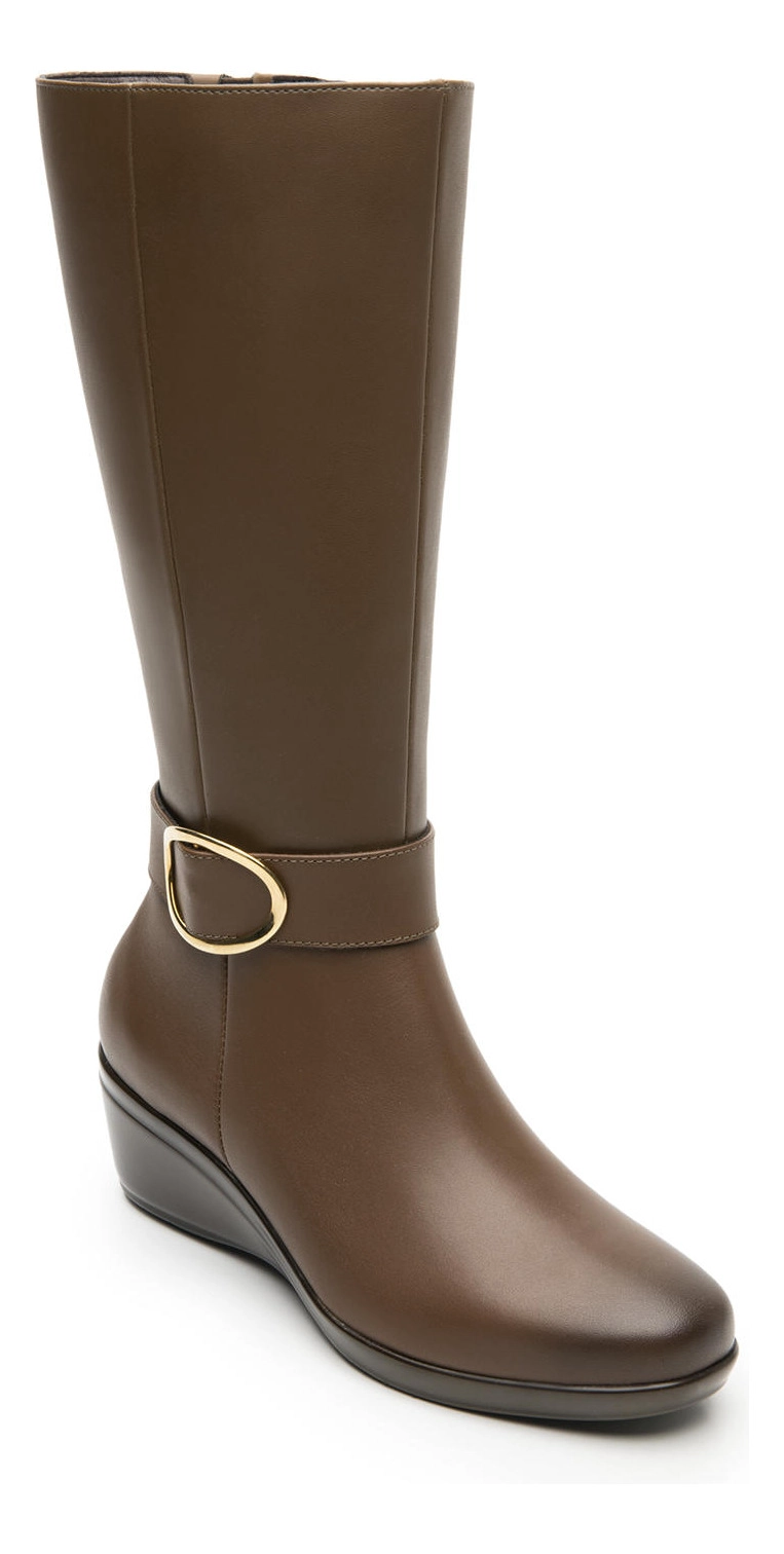 BOTAS MUJER FLEXI CUERO CAFÉ YULISA 45231 - 2