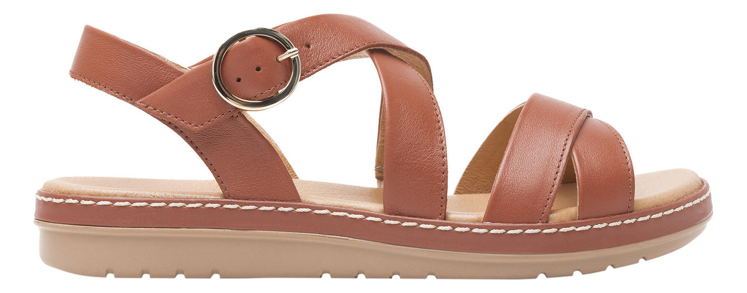 SANDALIAS MUJER FLEXI CUERO ROSA TERRACOTA PEONIA 100227 - 1
