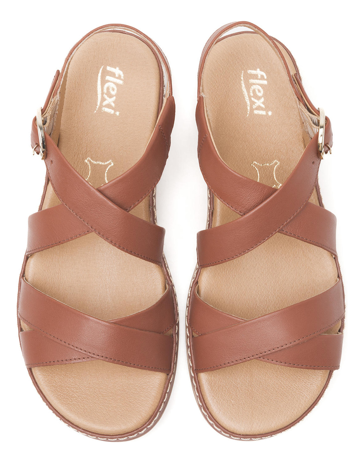 SANDALIAS MUJER FLEXI CUERO ROSA TERRACOTA PEONIA 100227 - 7