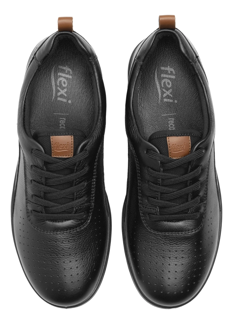 ZAPATILLAS MUJER FLEXI CASUALES NEGRO TRAVIATA CUERO 102015 - 6