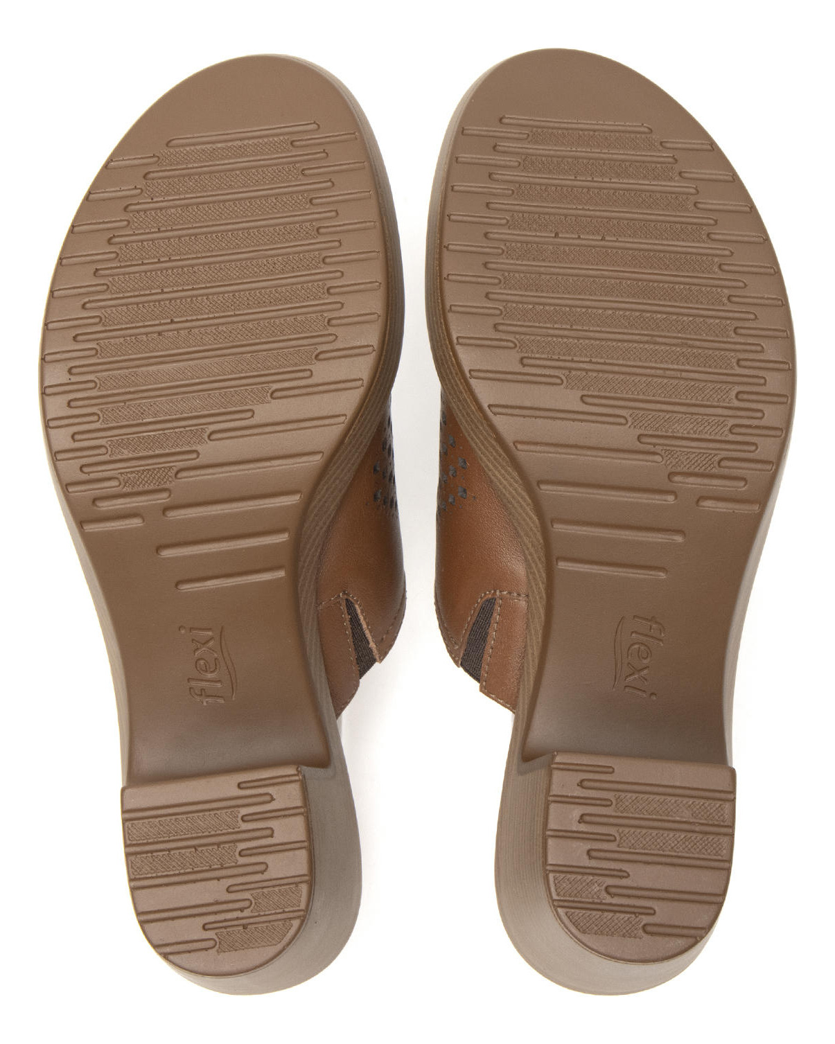 SANDALIAS MUJER FLEXI CUERO CAFÉ LORY 102920 - 6
