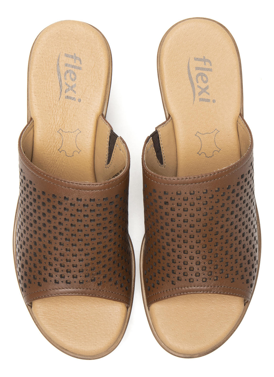 SANDALIAS MUJER FLEXI CUERO CAFÉ LORY 102920 - 7