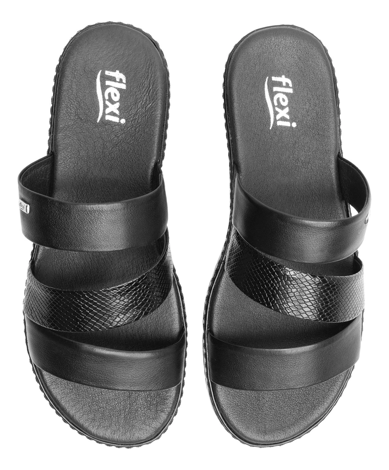 SANDALIAS MUJER FLEXI CUERO NEGRO PEONIA 100228 - 6