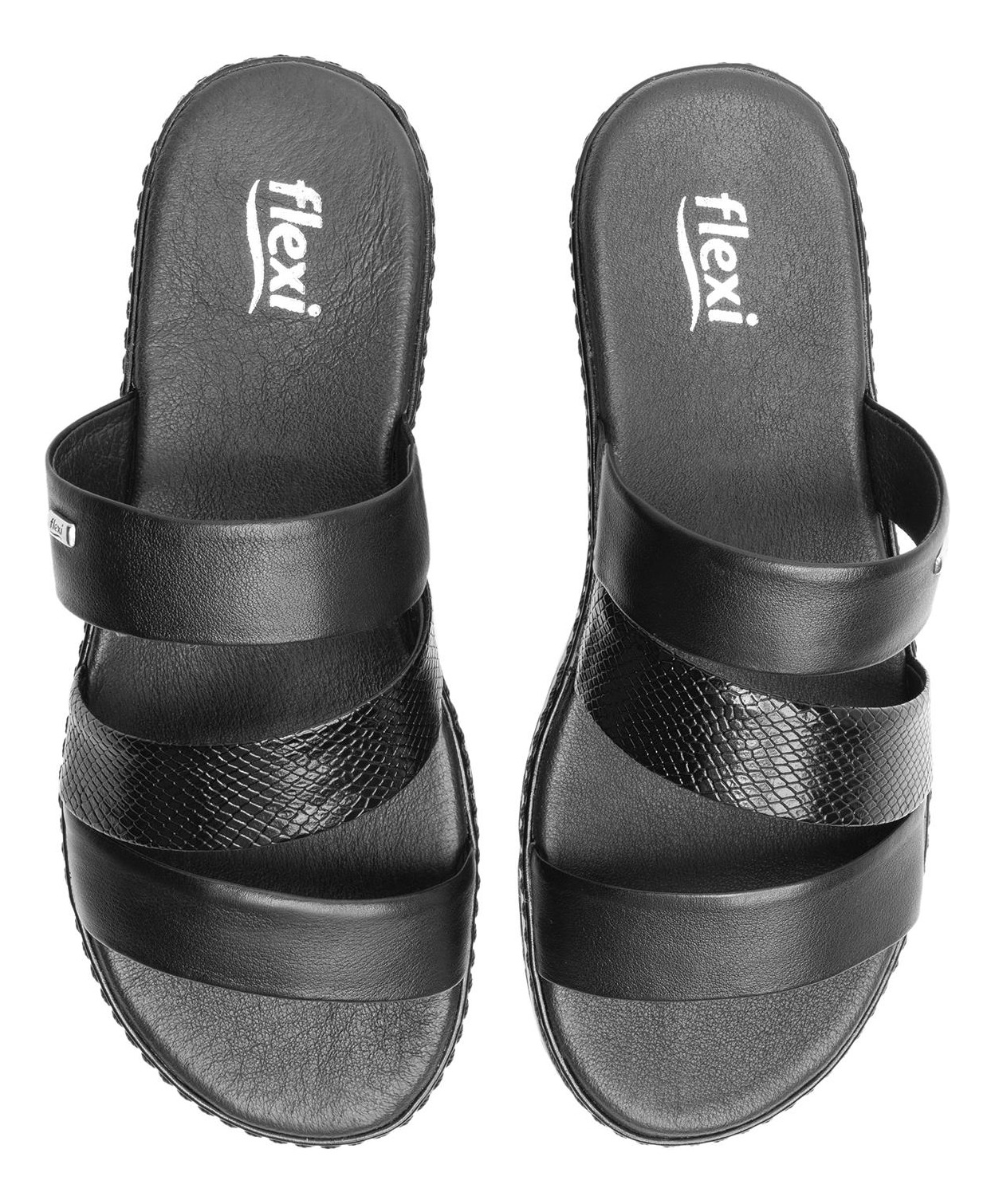 SANDALIAS MUJER FLEXI CUERO NEGRO PEONIA 100228 - 6