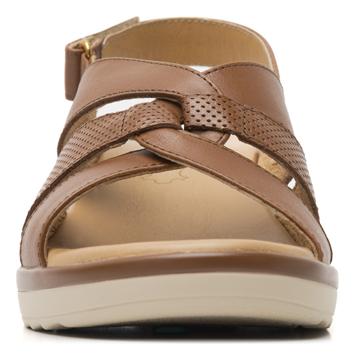 SANDALIAS MUJER FLEXI CUERO CAFÉ AMAPOLA 116009 - 4