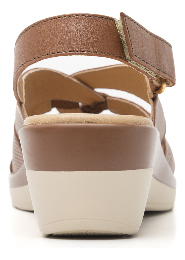 SANDALIAS MUJER FLEXI CUERO CAFÉ AMAPOLA 116009 - 5