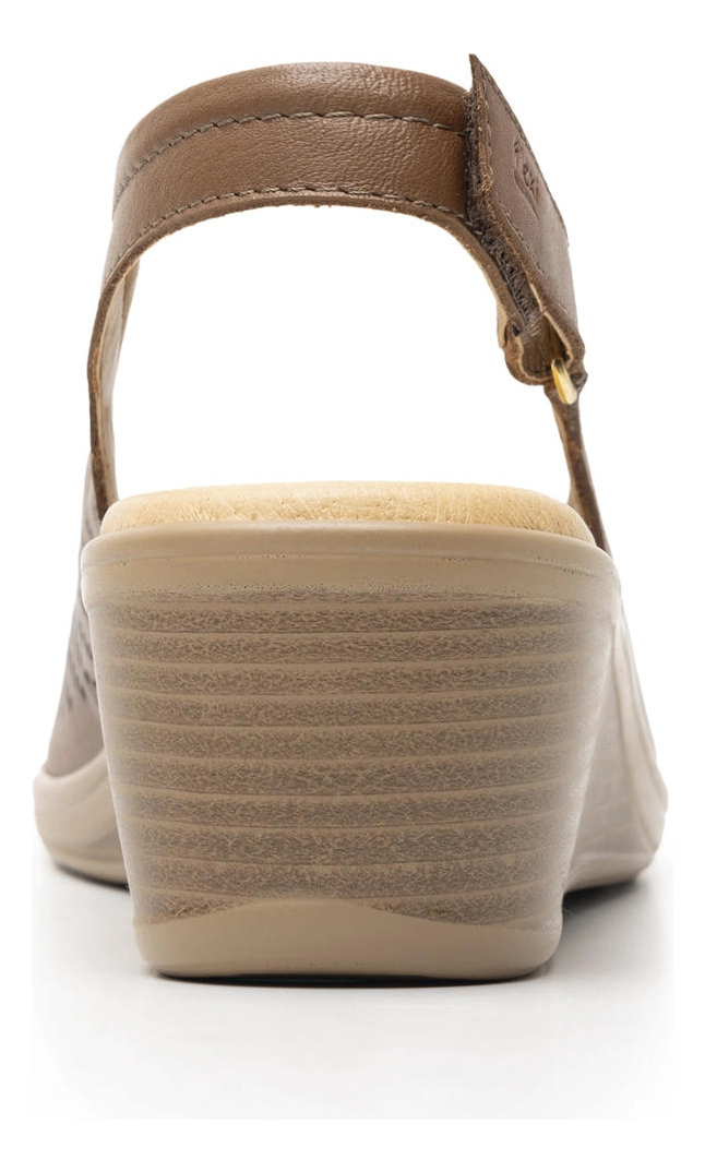 SANDALIAS MUJER FLEXI CUERO CAFÉ ZURA 123704 - 5
