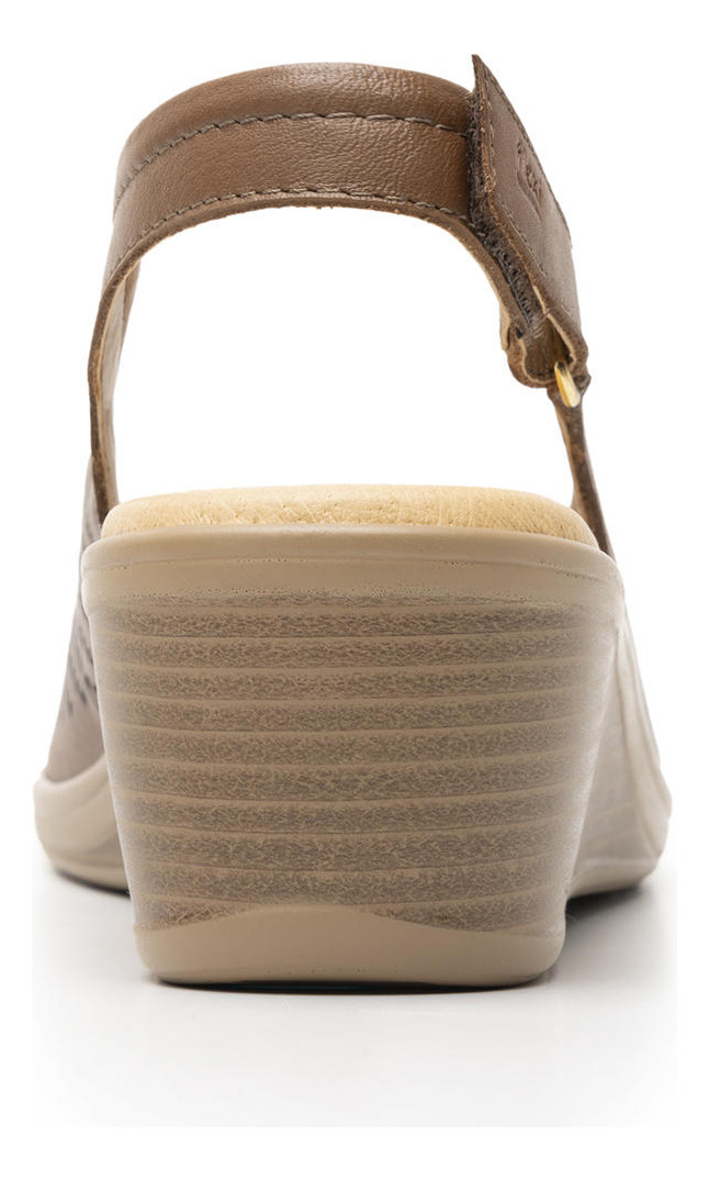 SANDALIAS MUJER FLEXI CUERO CAFÉ ZURA 123704 - 5
