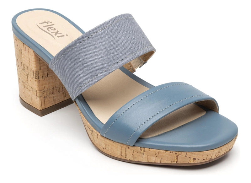 SANDALIAS MUJER FLEXI AZUL KADEISHA 123005 - 3