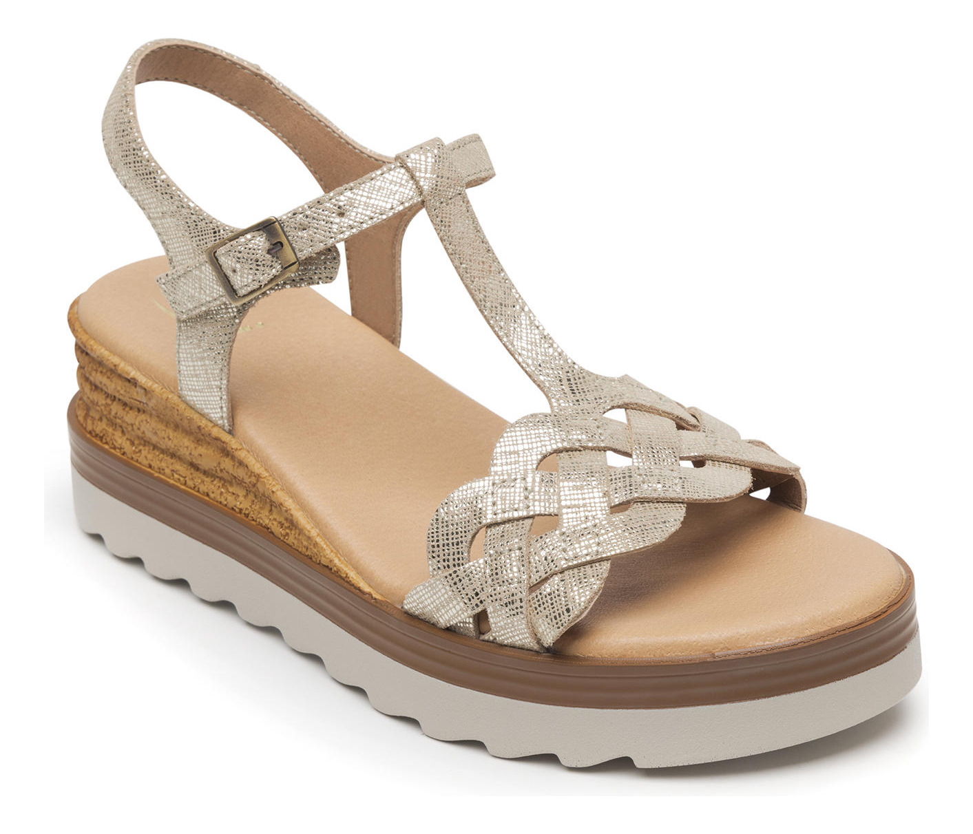 SANDALIAS MUJER FLEXI CUERO DORADO MANAUS 127703 - 2
