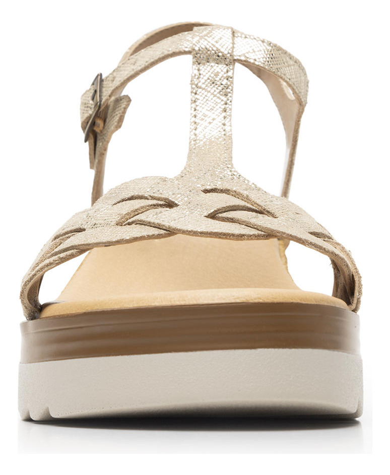 SANDALIAS MUJER FLEXI CUERO DORADO MANAUS 127703 - 4