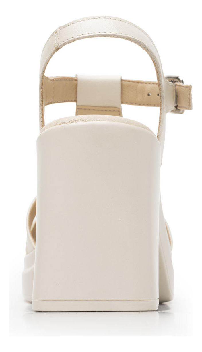 SANDALIAS MUJER FLEXI CUERO BLANCO ALGODÓN RORAIMA 127604 - 5