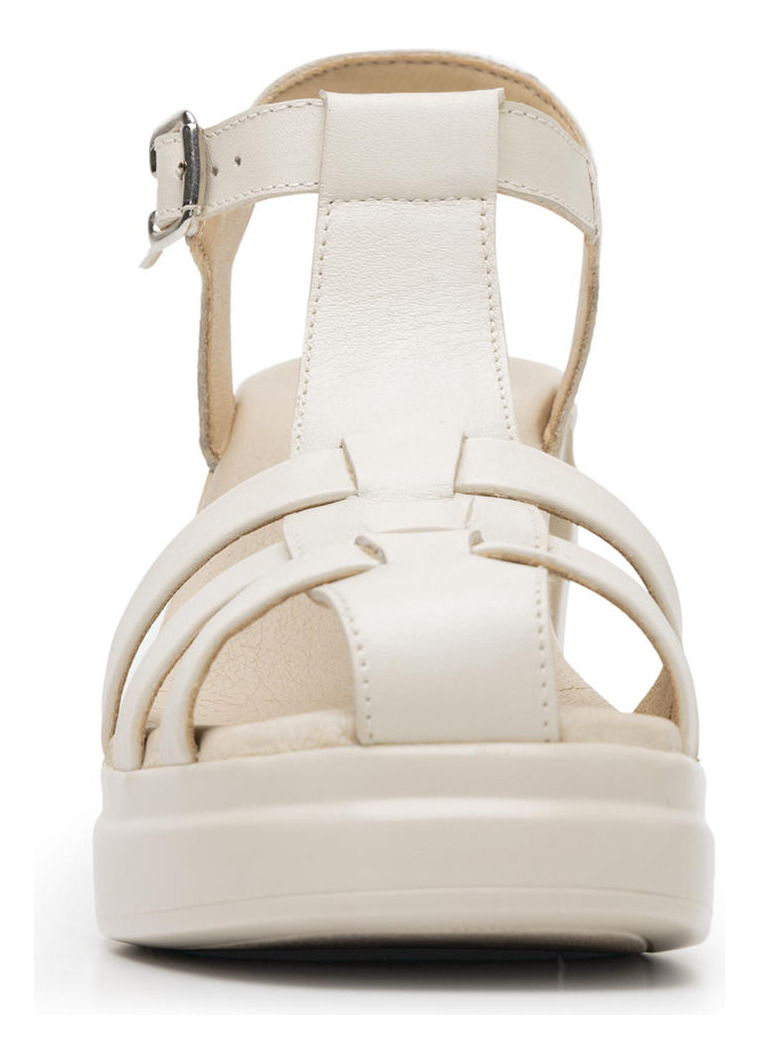 SANDALIAS MUJER FLEXI CUERO BLANCO ALGODÓN RORAIMA 127604 - 8