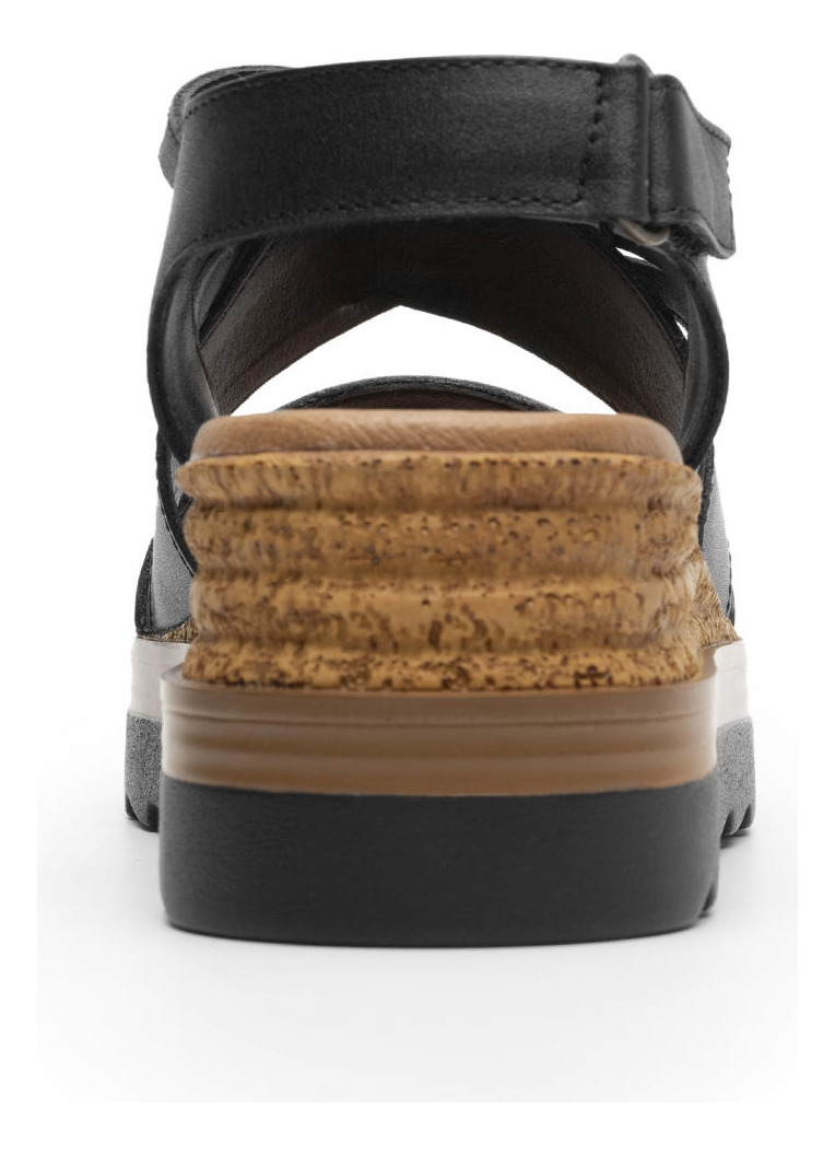 SANDALIAS MUJER FLEXI CUERO NEGRO MANAUS 127702 - 4