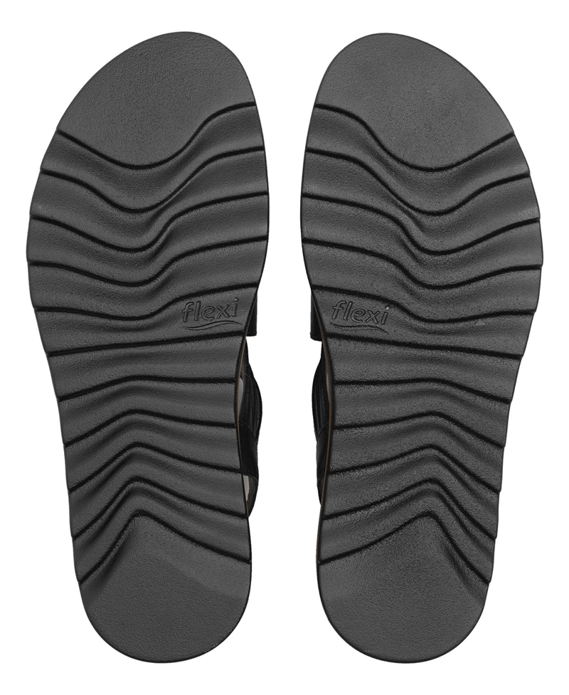 SANDALIAS MUJER FLEXI CUERO NEGRO MANAUS 127702 - 7