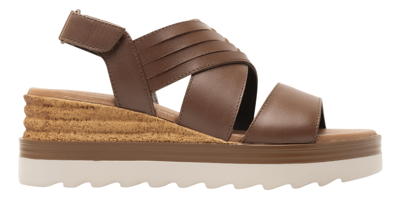 SANDALIAS MUJER FLEXI CUERO CAFÉ MANAUS 127702 - 1