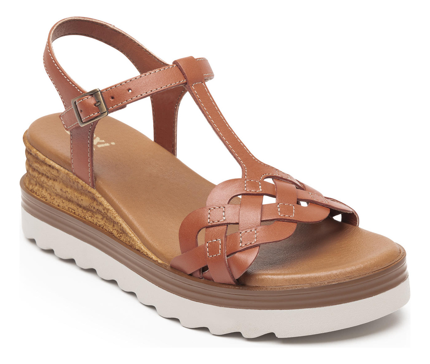 SANDALIAS MUJER FLEXI CUERO ROSA TERRACOTA MANAUS 127703 - 3