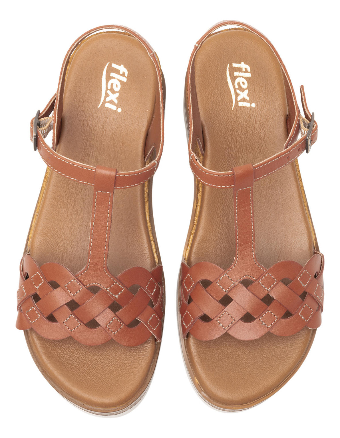 SANDALIAS MUJER FLEXI CUERO ROSA TERRACOTA MANAUS 127703 - 7