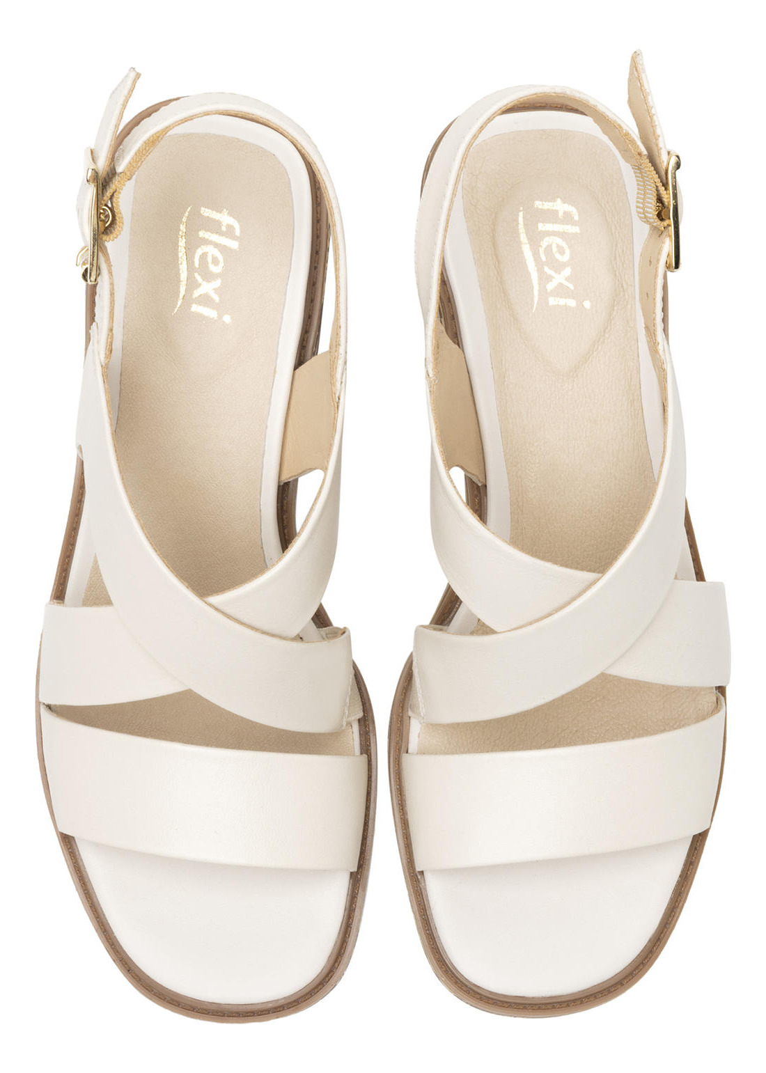 SANDALIAS MUJER FLEXI CUERO BLANCO ITACARE 128404 - 6