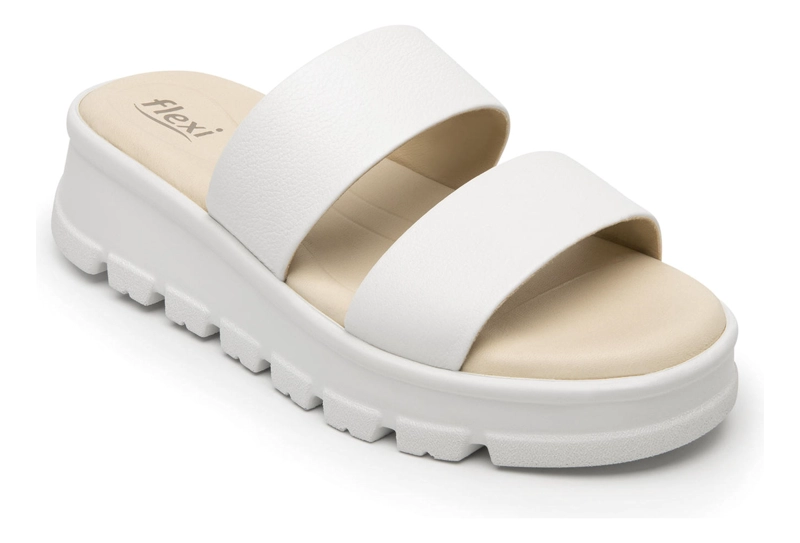 SANDALIAS MUJER FLEXI CUERO BLANCO LEXA 128506 - 2