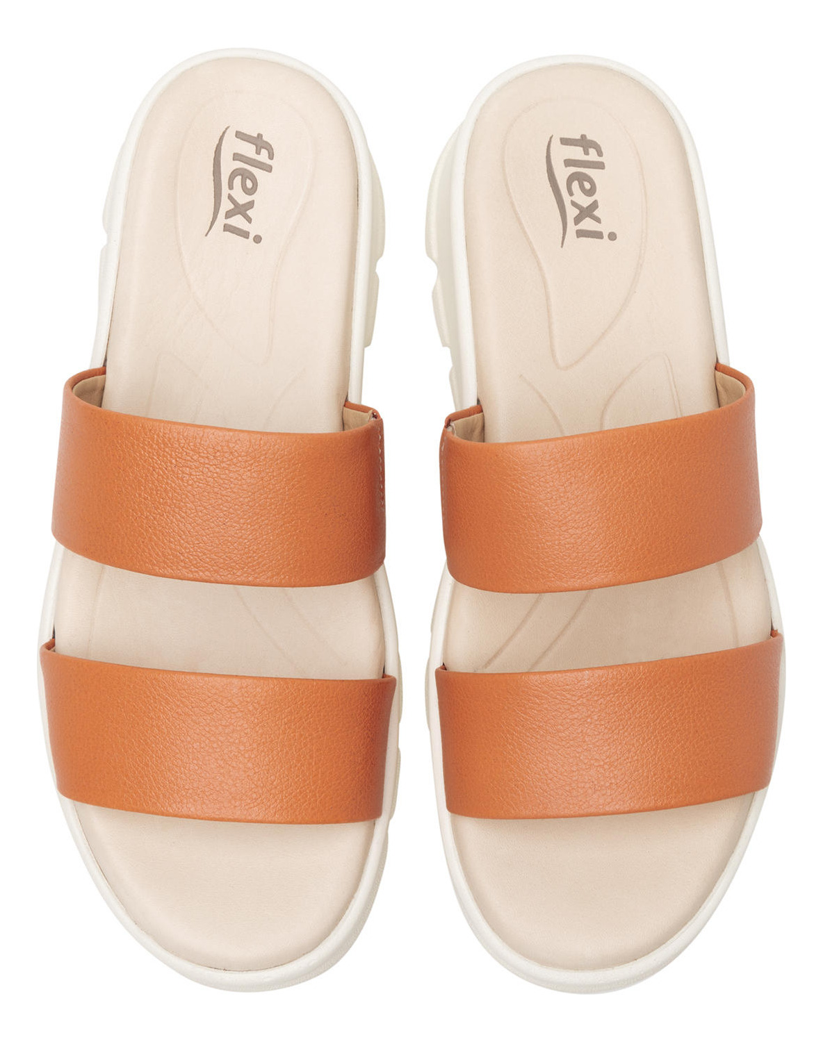 SANDALIAS MUJER FLEXI CUERO NARANJO LEXA 128506 - 7