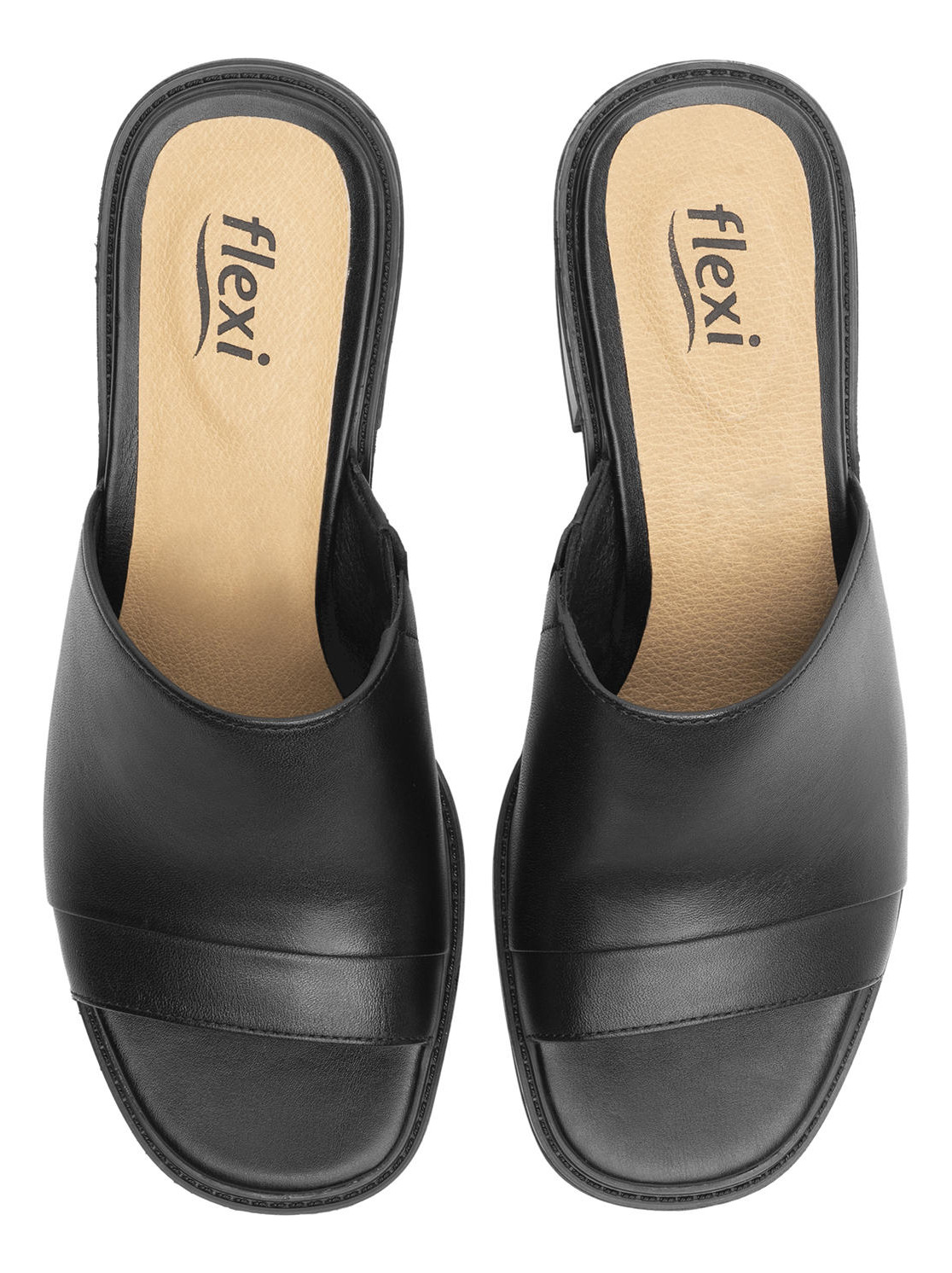 SANDALIAS MUJER FLEXI CUERO NEGRO ITACARE 128403 - 7