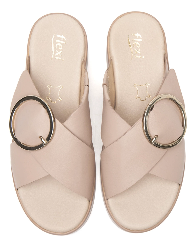 SANDALIAS MUJER FLEXI CUERO NUDE OLINDA 127901 - 6