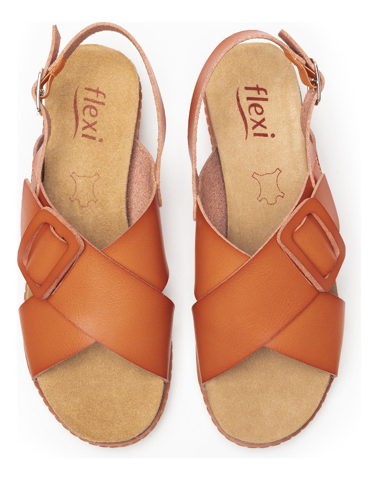 SANDALIAS MUJER FLEXI NARANJO CASSIA 129501 - 6
