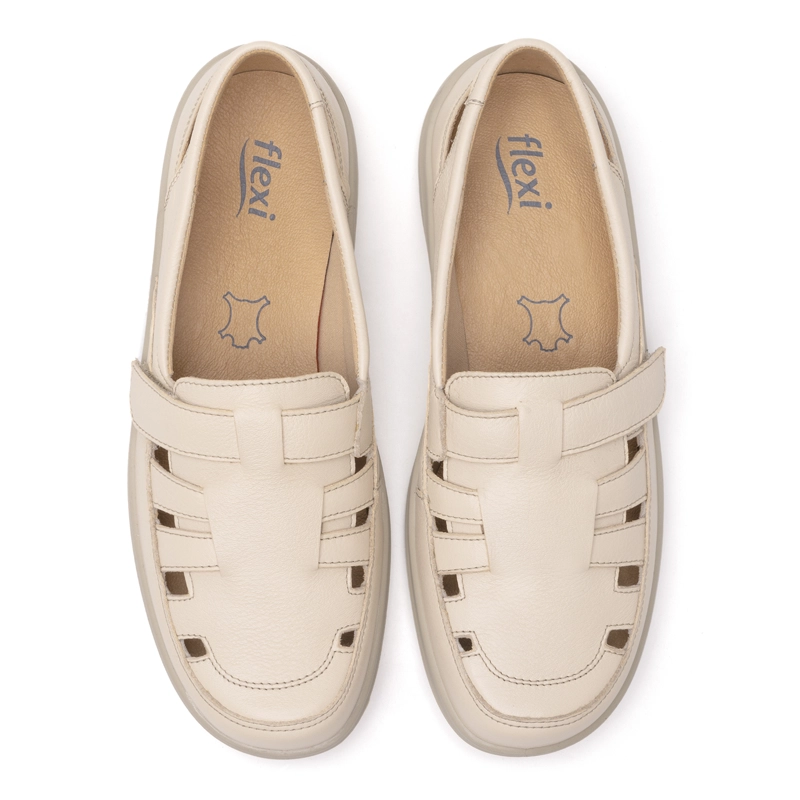 ZAPATO FLEXI MUJER ACAI 128702 BLANCO AVENA - 6