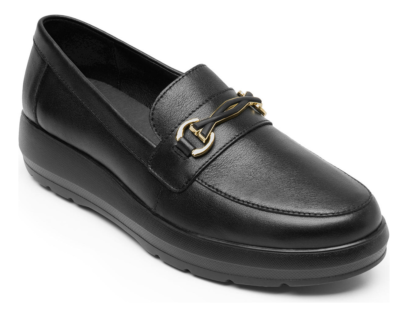 MOCASINES MUJER FLEXI CUERO NEGRO 126706 EDITH - 2