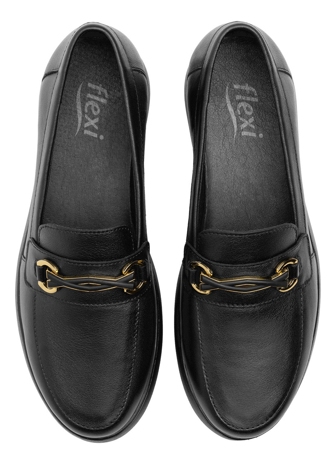 MOCASINES MUJER FLEXI CUERO NEGRO 126706 EDITH - 6