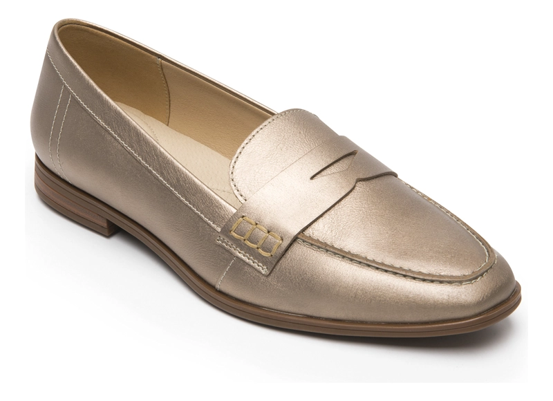 MOCASIN MUJER HAYEK 126606 DORADO - 2