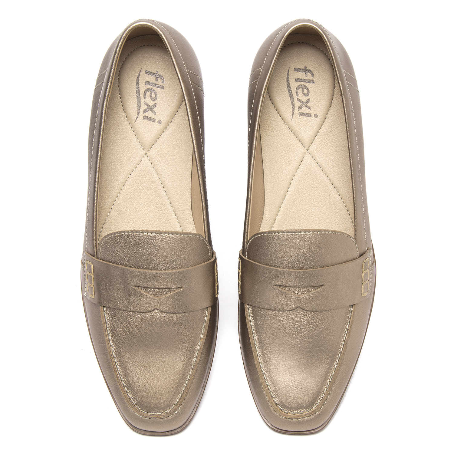 MOCASIN MUJER HAYEK 126606 DORADO - 6