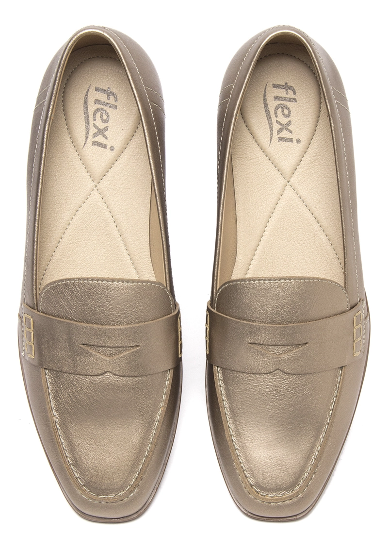 MOCASIN MUJER HAYEK 126606 DORADO - 6