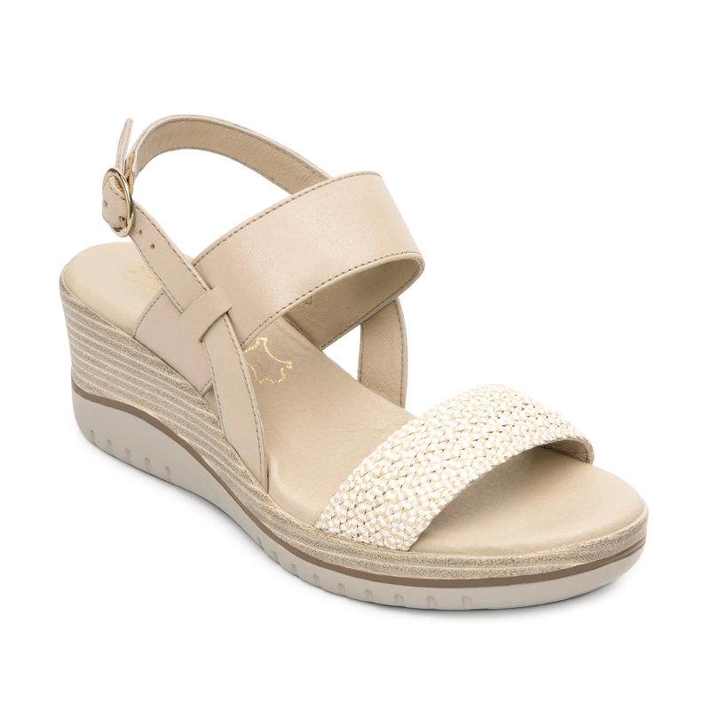 SANDALIA MUJER EMILY 113325 BLANCO CREMA - 2