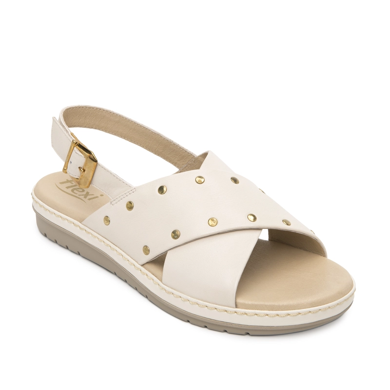 SANDALIA MUJER PEONIA 100233 BLANCO CREMA - 2