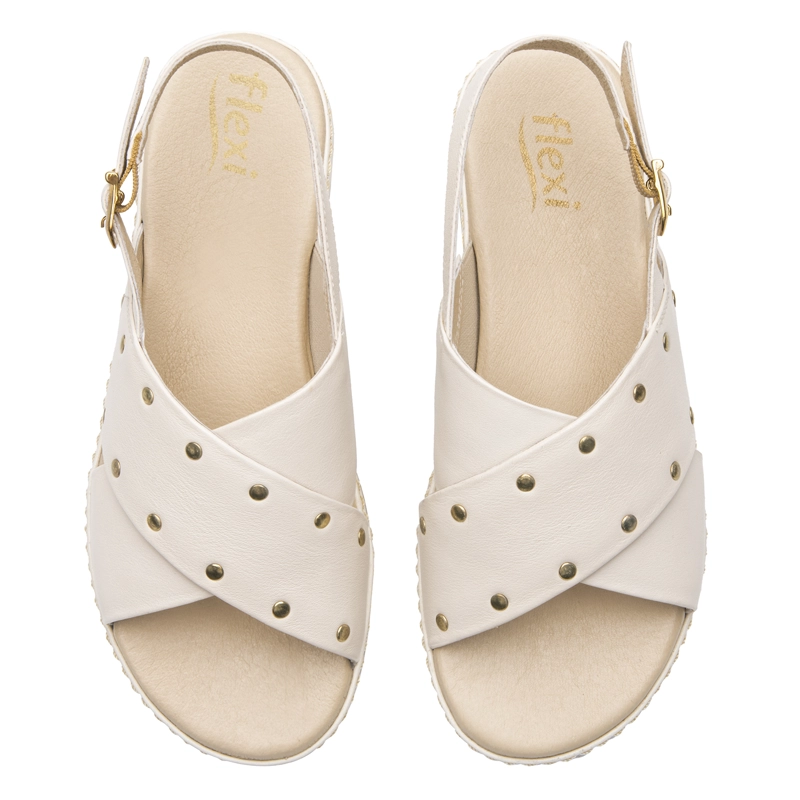 SANDALIA MUJER PEONIA 100233 BLANCO CREMA - 6