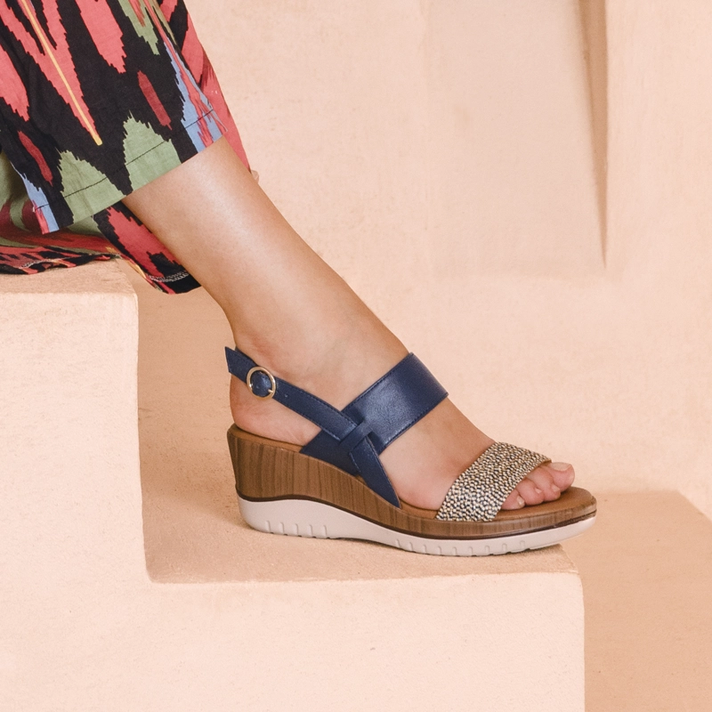SANDALIA MUJER EMILY 113325 AZUL MARINO - 2