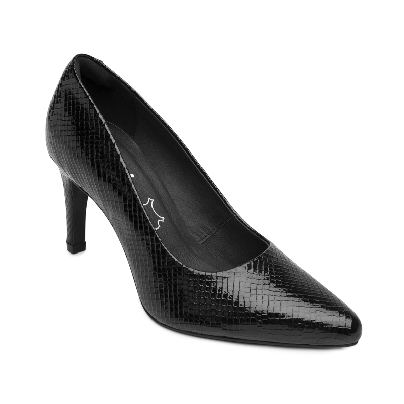 ZAPATO MUJER IDRIS 104501 REPTIL NEGRO - 2
