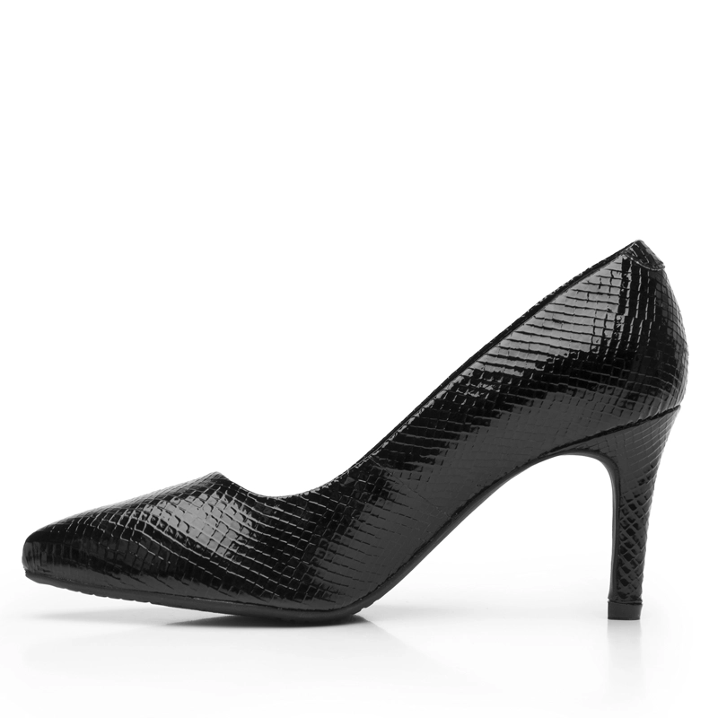 ZAPATO MUJER IDRIS 104501 REPTIL NEGRO - 3